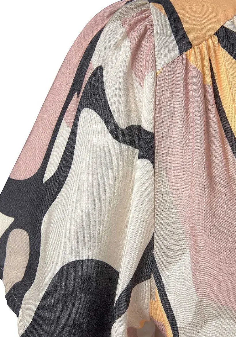 LASCANA Fall Dresses-Printed V-Neck Maxi Dress