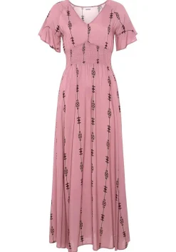 LASCANA Fall Dresses-Printed V-Neck Maxi Dress