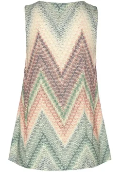 LASCANA Sleeveless Tops-Printed V-Neck Tank Top