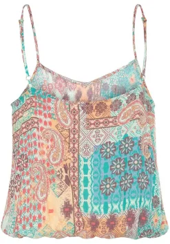 LASCANA Sleeveless Tops-Printed V-Neck Top