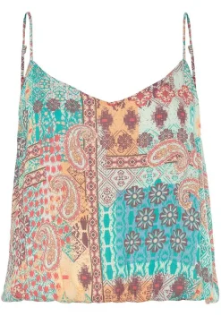 LASCANA Sleeveless Tops-Printed V-Neck Top