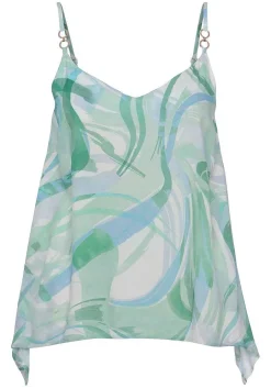 LASCANA Sleeveless Tops-Printed V-Neck Top