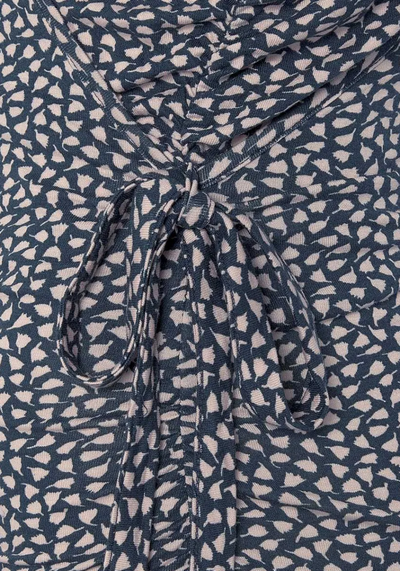 LASCANA Short Sleeve Tops-Printed Wrap Look Top