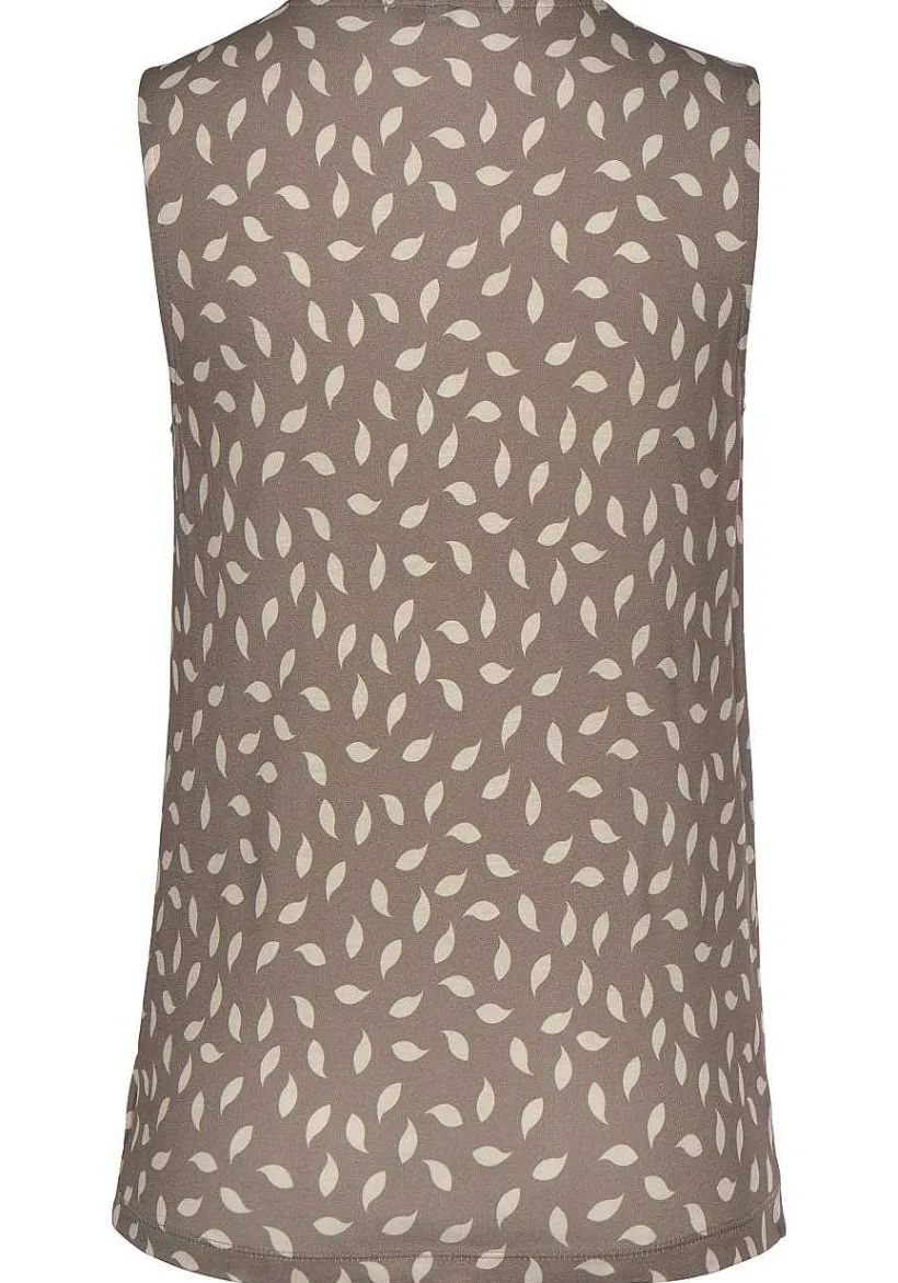 LASCANA Sleeveless Tops-Printed Wrap Look Top