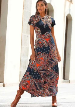 LASCANA Fall Dresses-Printed Wrap Maxi Dress