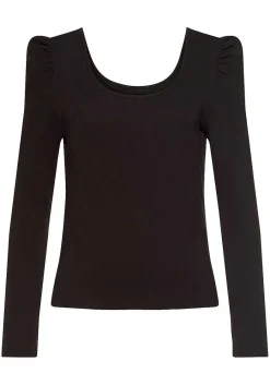 LASCANA Long Sleeve Tops-Puff Sleeve Top