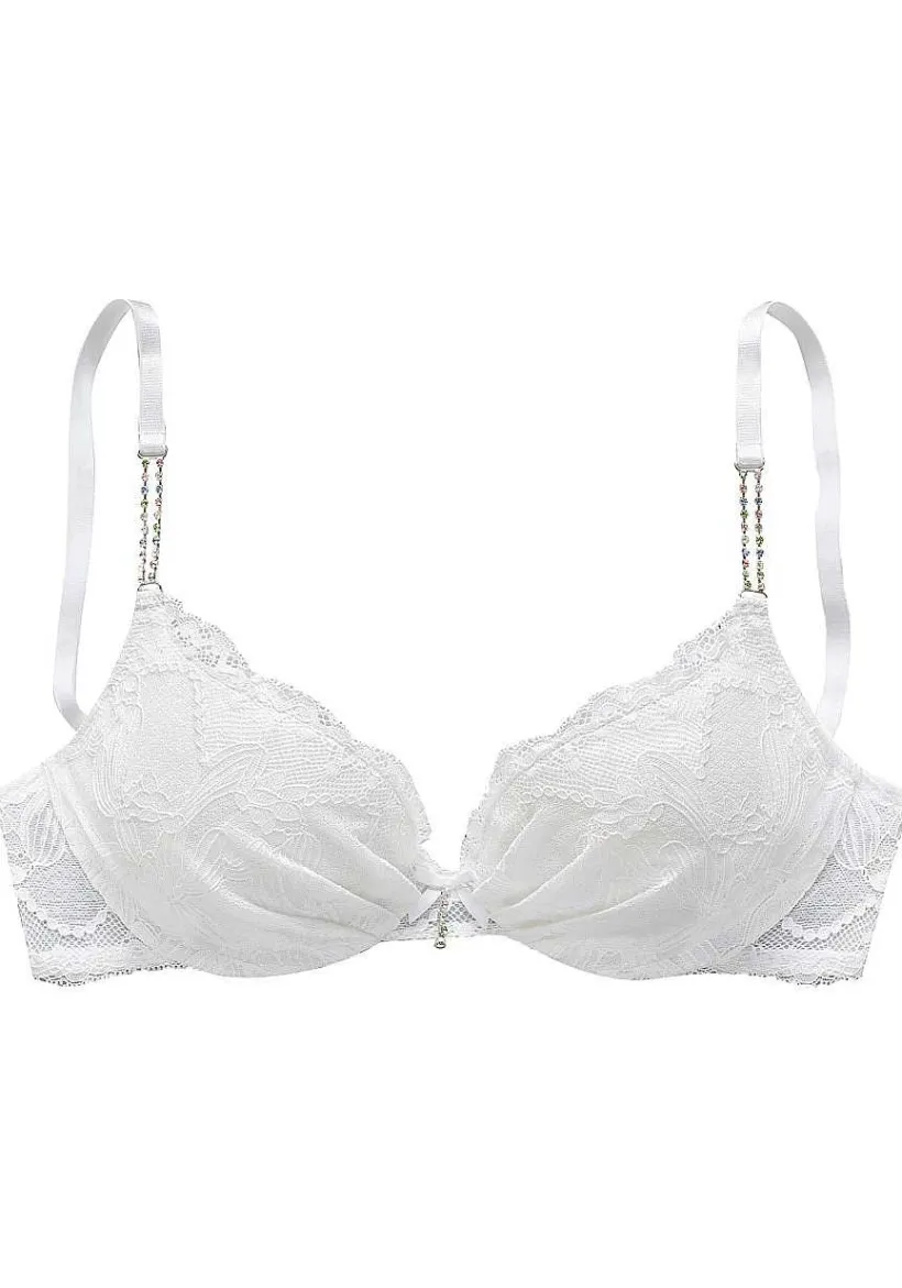 LASCANA Push Up Bras-Rhinestone Lace Push Up Bra