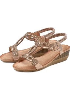 LASCANA Heels & Wedges-Rhinestone Wedge Sandals