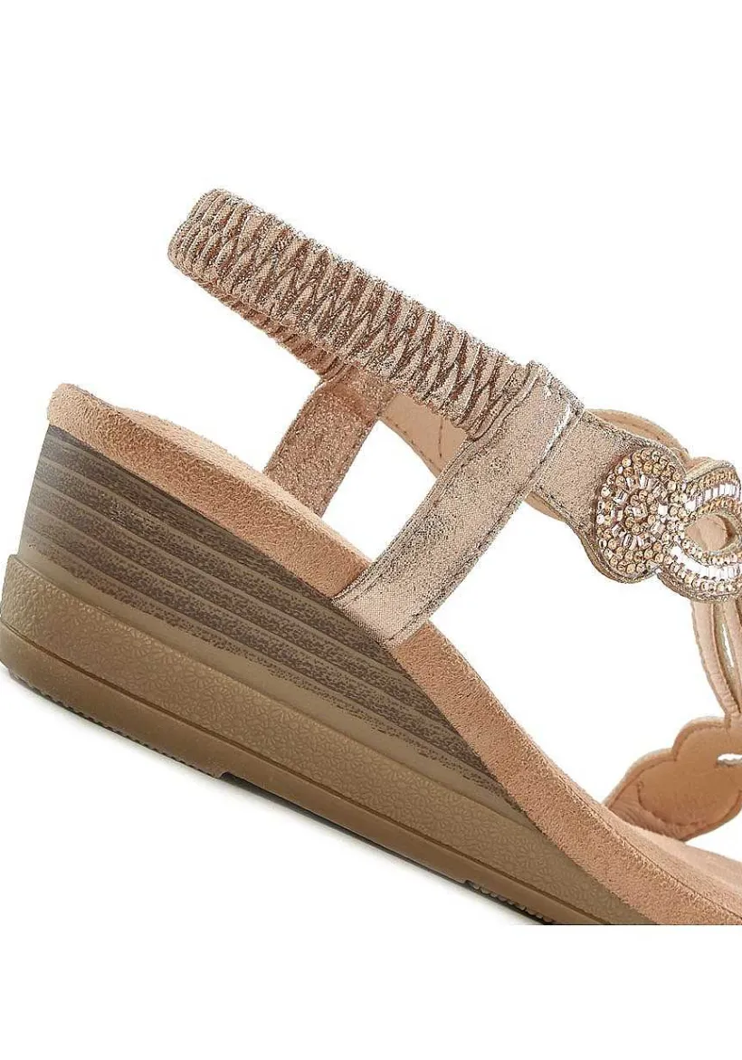 LASCANA Heels & Wedges-Rhinestone Wedge Sandals