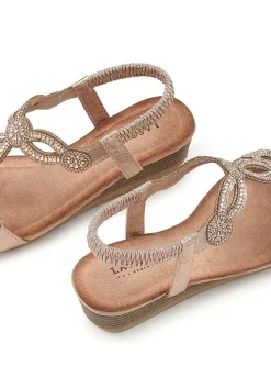 LASCANA Heels & Wedges-Rhinestone Wedge Sandals