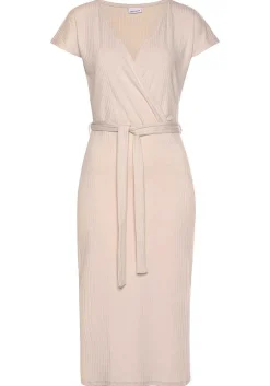 LASCANA Midi Dresses-Ribbed Knit Dress
