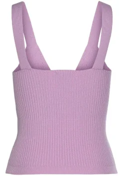 LASCANA Sleeveless Tops-Ribbed Knit V-Neck Top