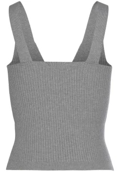 LASCANA Sleeveless Tops-Ribbed Knit V-Neck Top