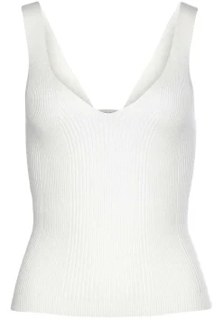 LASCANA Sleeveless Tops-Ribbed Knit V-Neck Top