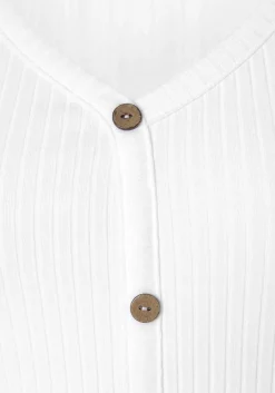 LASCANA Short Sleeve Tops-Ribbed V-Neck Top