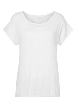 LASCANA Short Sleeve Tops-Round Neckline Short Sleeve Top