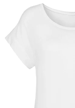 LASCANA Short Sleeve Tops-Round Neckline Short Sleeve Top