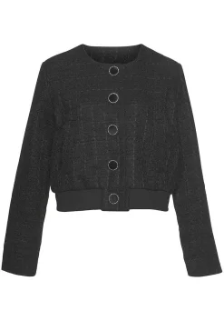 LASCANA Jackets-Round Neckline Tweed Jacket