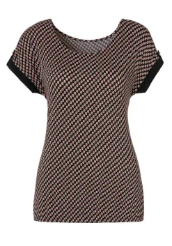LASCANA Short Sleeve Tops-Rounded Neckline Top