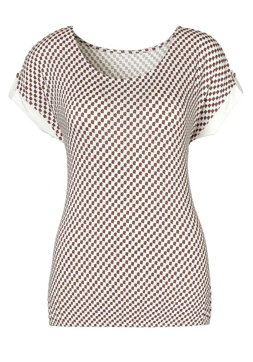 LASCANA Short Sleeve Tops-Rounded Neckline Top