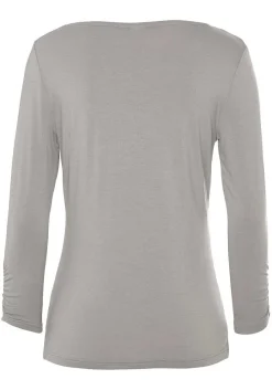 LASCANA Long Sleeve Tops-Ruched 3/4 Sleeve Top