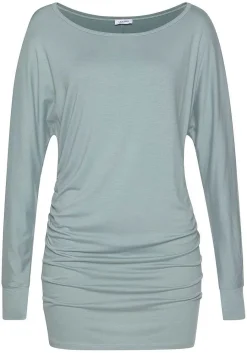LASCANA Long Sleeve Tops-Ruched Long Sleeve Top