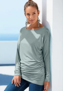 LASCANA Long Sleeve Tops-Ruched Long Sleeve Top
