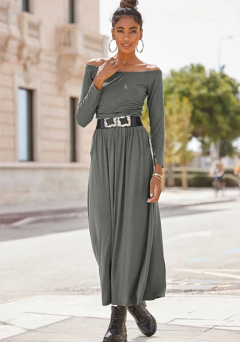LASCANA Fall Dresses-Ruched Maxi Dress