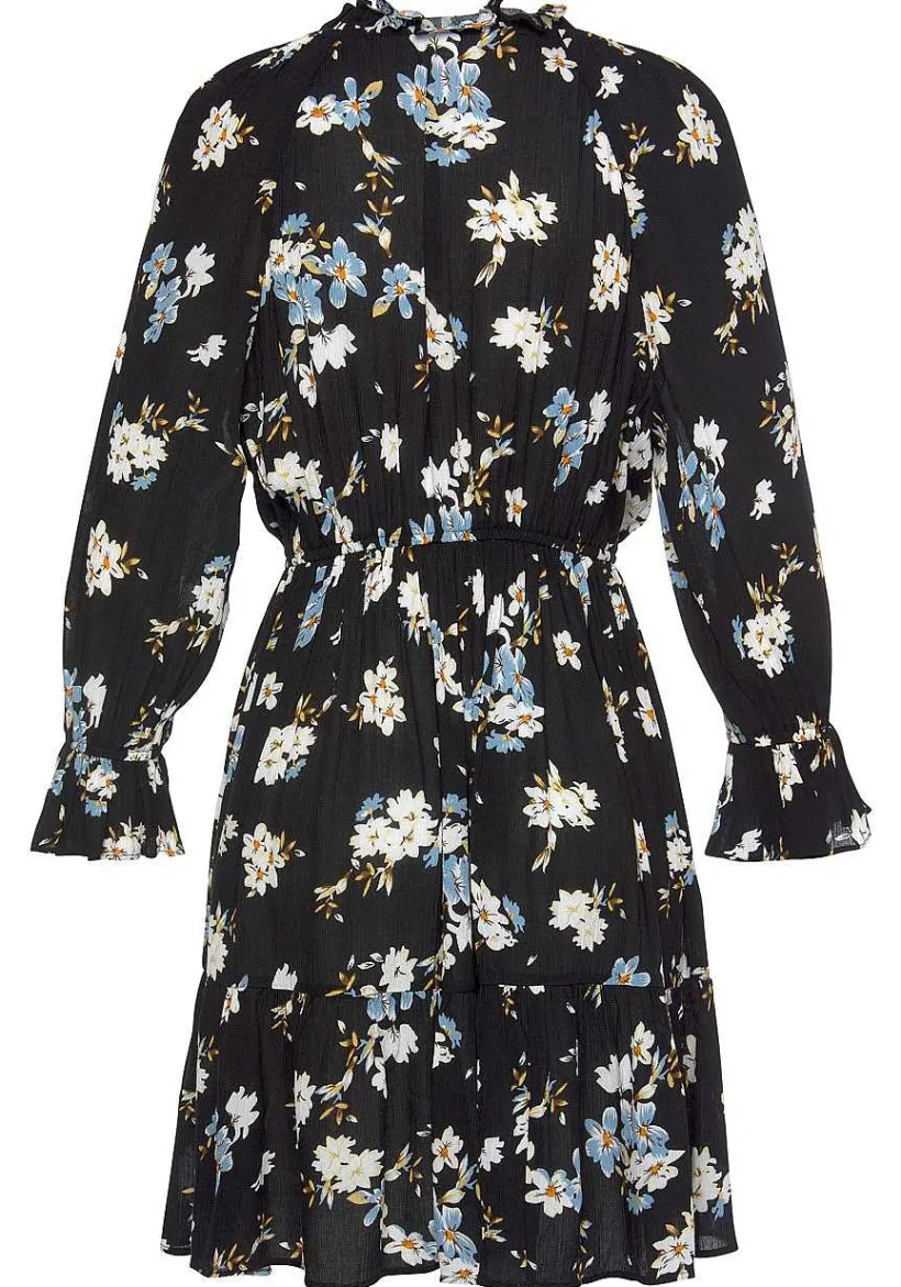 LASCANA Fall Dresses-Ruffle 3/4 Sleeve Dress