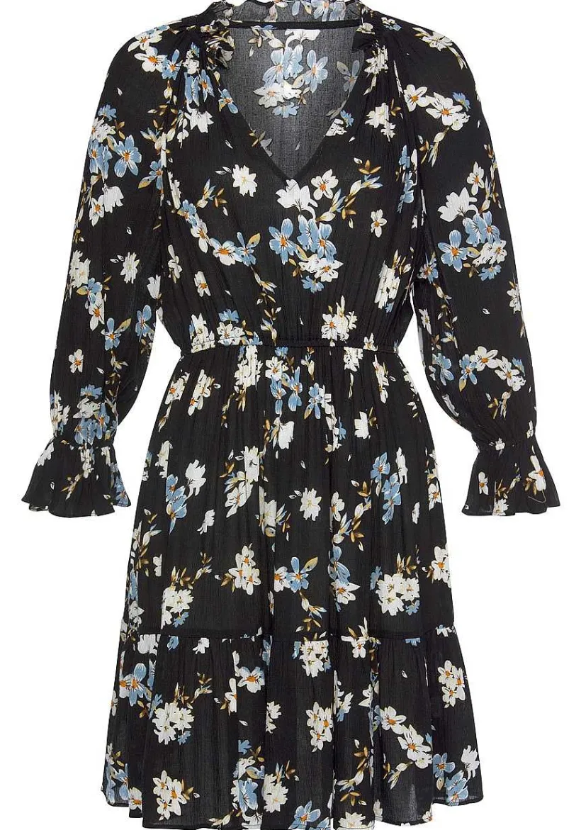LASCANA Fall Dresses-Ruffle 3/4 Sleeve Dress
