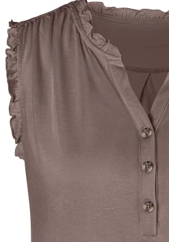 LASCANA Sleeveless Tops-Ruffle Detail Tank Top