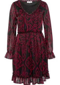 LASCANA Fall Dresses-Ruffle Detail V-Neck Dress