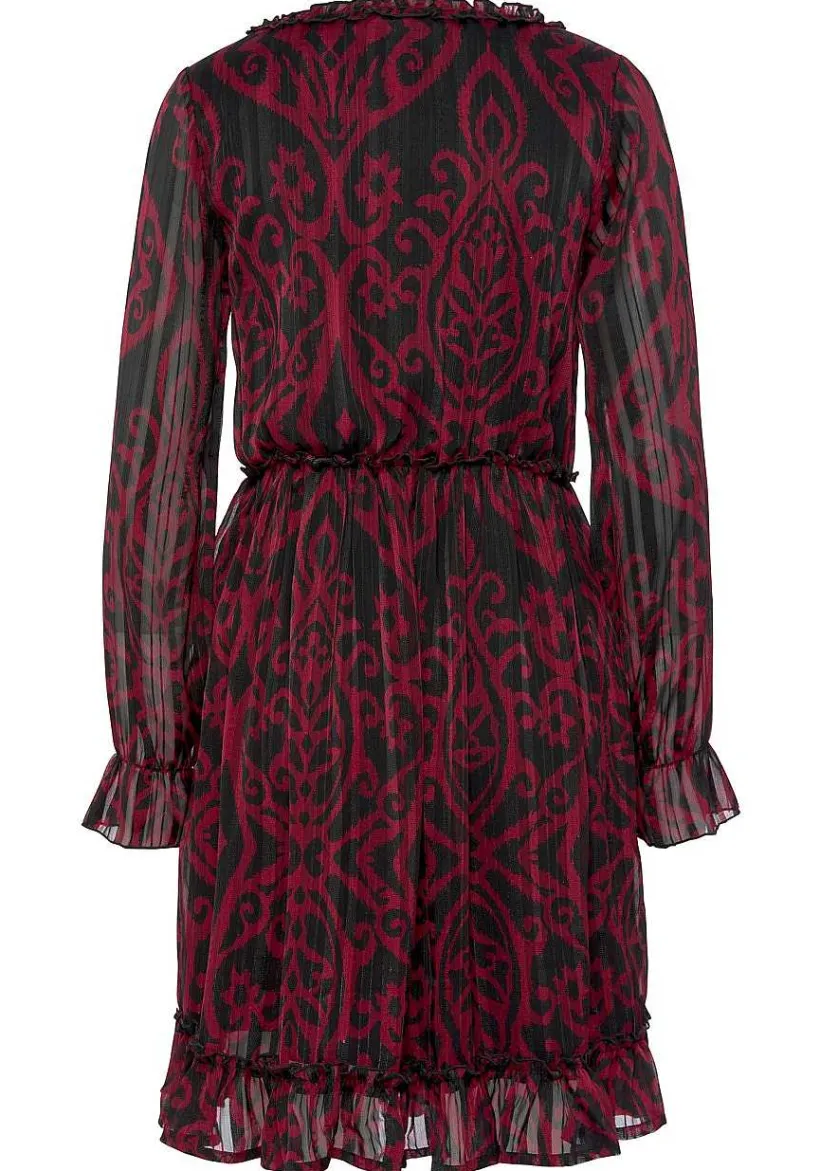 LASCANA Fall Dresses-Ruffle Detail V-Neck Dress