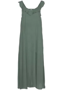LASCANA Midi Dresses-Ruffle Neckline Dress