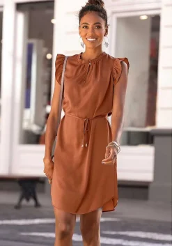 LASCANA Fall Dresses-Ruffle Sleeve Dress