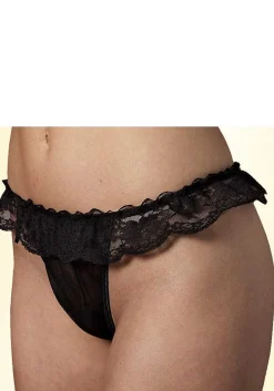 LASCANA Thongs-Ruffled Lace Band Thong