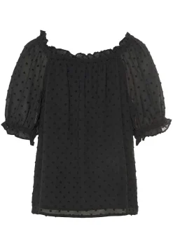 LASCANA Blouses-Ruffled Off Shoulder Blouse