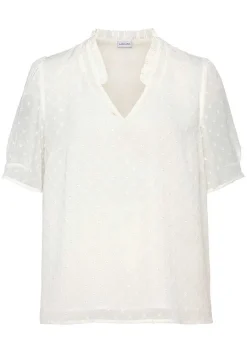 LASCANA Blouses-Ruffled V-Neckline Blouse