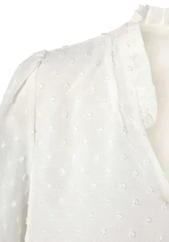 LASCANA Blouses-Ruffled V-Neckline Blouse