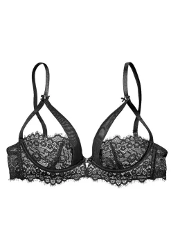 LASCANA Unlined Bras-Satin Lace Shelf Bra