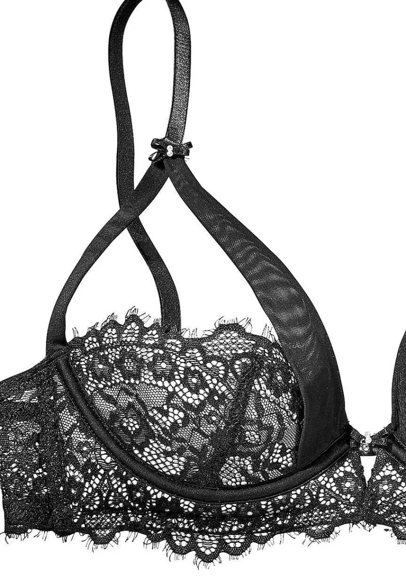 LASCANA Unlined Bras-Satin Lace Shelf Bra