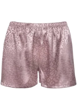 LASCANA Pajamas & Sets-Satin Leopard Print Short Pajama Set