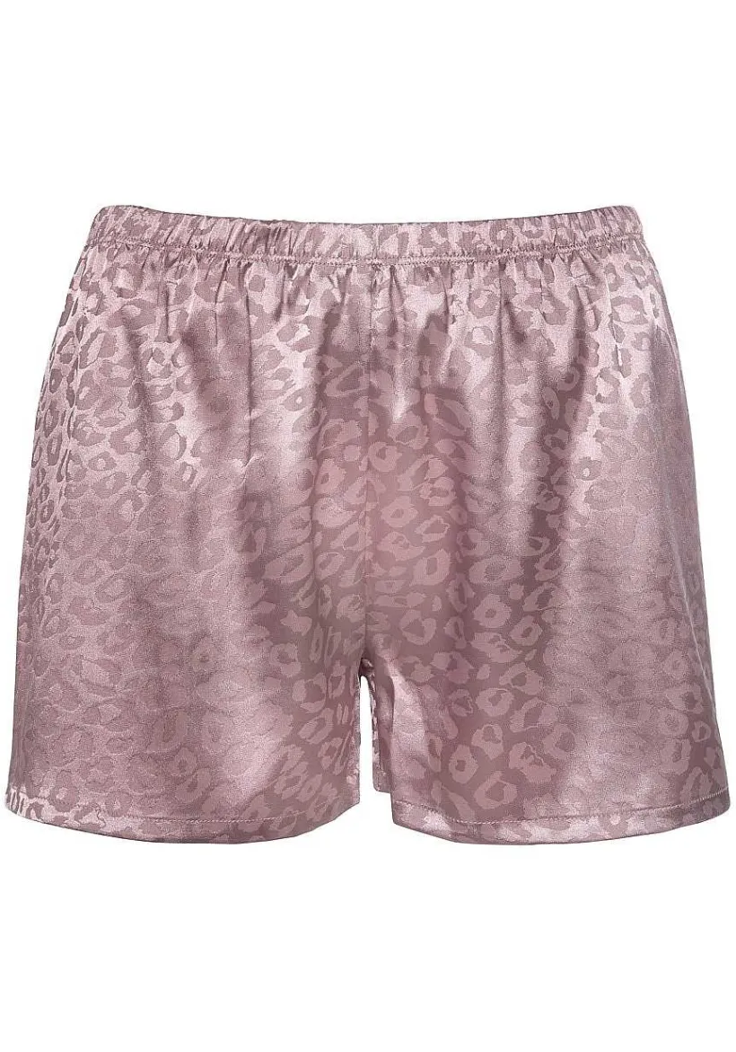 LASCANA Pajamas & Sets-Satin Leopard Print Short Pajama Set