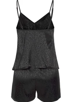 LASCANA Pajamas & Sets-Satin Leopard Print Short Pajama Set