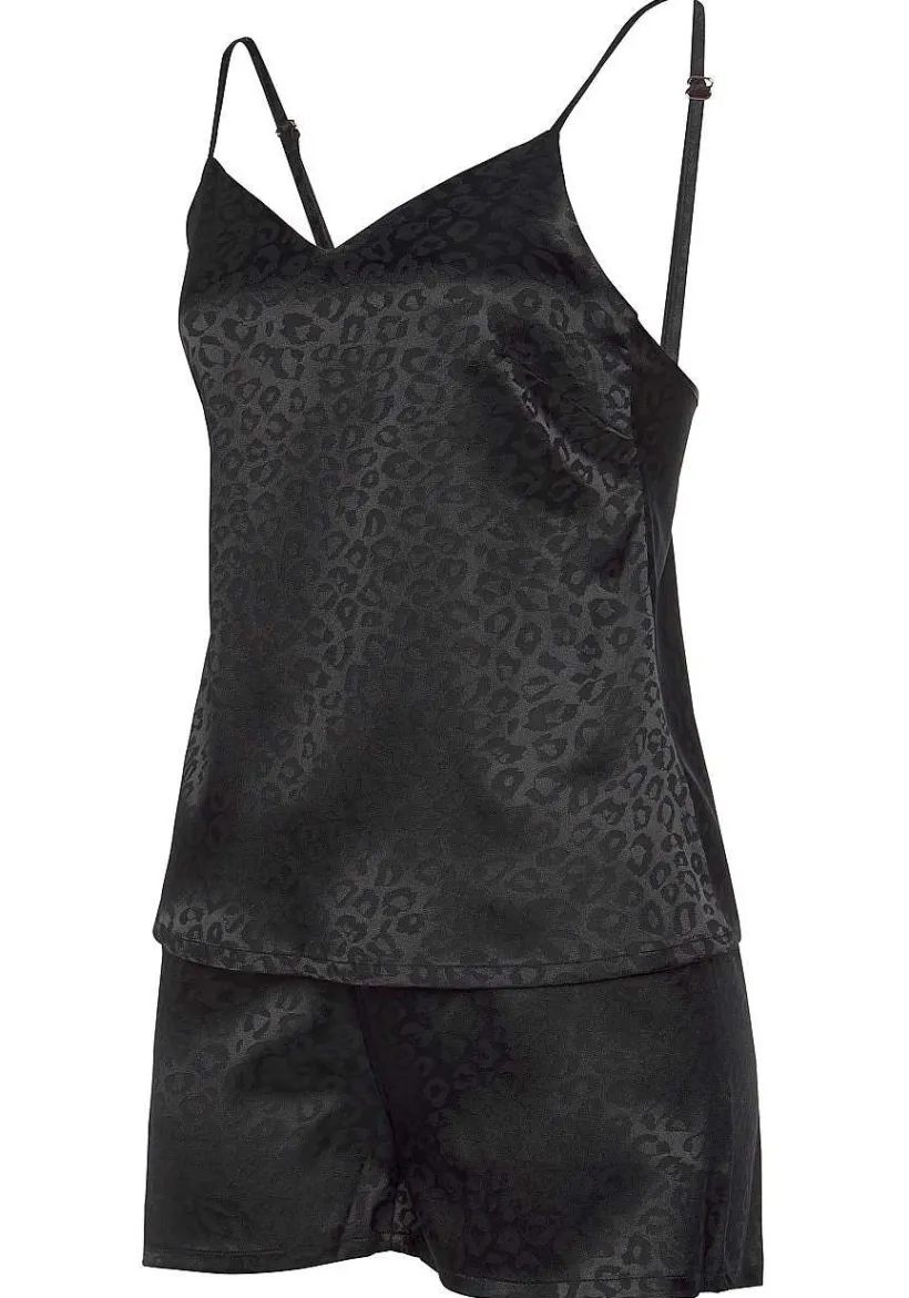 LASCANA Pajamas & Sets-Satin Leopard Print Short Pajama Set