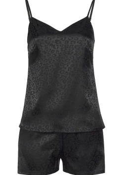 LASCANA Pajamas & Sets-Satin Leopard Print Short Pajama Set