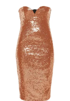 LASCANA Short Dresses-Sequin Strapless Bodycon Dress