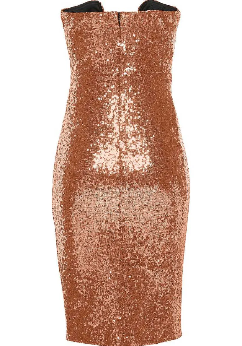 LASCANA Short Dresses-Sequin Strapless Bodycon Dress