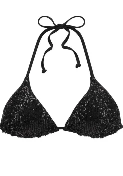 LASCANA Triangle-Sequined Triangle Bikini Top