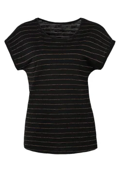 LASCANA Short Sleeve Tops-Shimmer Stripe Top